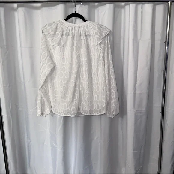 LOFT White Lace Blouse #215 - Picture 2 of 5